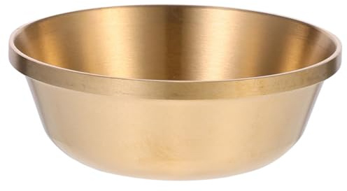 SUPVOX Bol à Offrandes Bouddhiste en Cuivre Épais Poli, Bol D'eau Tibétain N°8, Récipient Rituel pour Temple, Décoration Spirituelle et Purification, Accessoire Bouddhiste Pratique