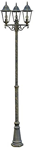 Alu Kandelaber Garten Laterne Aussenleuchte Stand Leuchte Lampe bronze