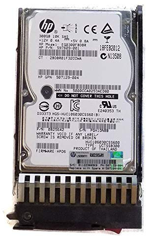 HP 300 GB 2,5 Zoll SAS HDD, 10K Festplatte, Zertifiziert, Generalüberholt