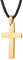 PROSTEEL Gold Chain Crucifix Necklace for Men 26 inch Leather Rope Chains