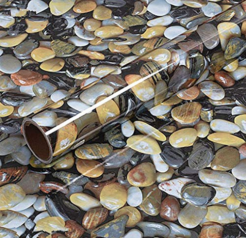 3D Pebbles Marble Self Adhesive Paper Peel Stick Cobblestone Vinyl Wallpaper Film Kitchen Bathroom Countertop Sticker Waterproof 40cm X 200cm