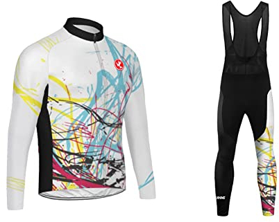 UGLY FROG Winter Radtrikot Fahrradbekleidung Set Langarm Winddicht Herren Thermische Fleece mit 3D Polster Hosen
