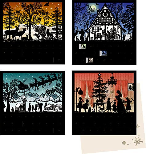 Mini-Adventskalender – Stille Nacht: 4 Motive x 6 Ex.