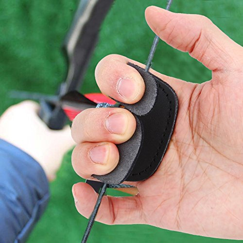JULYKAI Protector de Dedos de Tiro con Arco Antideslizante, Protector de Mano de Tiro con Arco portátil, Accesorio de Tiro con Arco de diseño Simple Que Mejora la precisión para los Amantes del