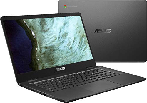 Asus 14.0 HD Chromebook Laptop PC, Intel Dual Core Celeron N3350 Processor, 4GB RAM, 32GB eMMC, Chrome OS, Grey