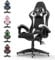 bigzzia Office Desk Gaming Chair Swivel Heavy Duty Ergonomic Design with Cushion and Reclining Back Support (White)