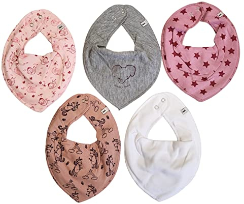 Pippi Unisex Baby Bandana bib - solid Halstuch (*Elefant + Einhorn)