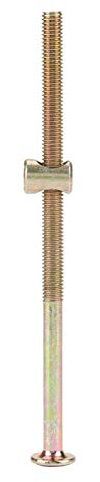10 pz Vite a Testa Esagonale Piatta, Viti a Barilotto per Mobili In Acciaio Inox Dado Testa A Martello per Mobili Lettini Letti Culla e Sedie(6 * 120mm)