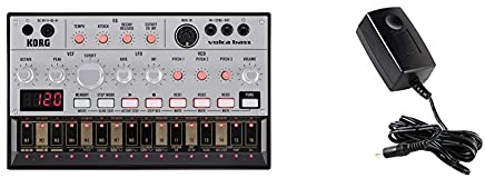 Korg VOLCA-BASS Analog-Synthesizer Schwarz & KA350 Stromversorgung für Monotribe