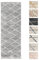 Wohnzimmer Shaggy Teppich 80 x 300 Silber Diamantmuster, Super Soft Moderner Hochflor Teppich