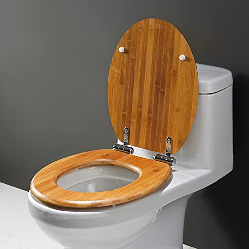 WC-Sitz Mit Absenkautomatik, Hochwertige Und Stabile Antibakterieller Toiletten, Toilettendeckel Holz, Einfache Montage Wc Deckel Klobrille
