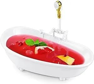 Bylesary Badewannen-Cocktail-Weingläser, niedlich, lustig, Kunststoff, Saftbecher, Behälter, kreativ, einzigartiges Trinkgefäß, für Zuhause, Bar, Geburtstag, Partys, Abendessen, Hochzeit