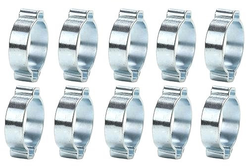 Konrunppy Lot de 10 colliers de serrage en acier inoxydable - Colliers de serrage réglables (25-28 mm)