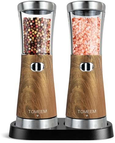 Set di macinini in acciaio inox a doppia grana di legno
