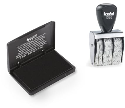 Trodat 1020 + 9051 Classic Datumstempel Set, Deutsch, Stempelkissen