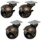 Wheel 4er-Pack Kugelrollen, 2 Zoll 50 mm Nylon-Lenkrollen, antike Ersatz-Möbelrollen, 360-Grad-Schwenkrollen, for Sofa, Tisch, Stühle, Vintage-Bronze-Farbe