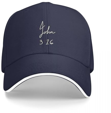 BEABAG Basecap John 3 16 weißer Text Baseballkappe Luxus Hut Sonnenkappe Sonnencreme Männer Mützen Frauen Männer
