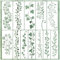 12 Stück Blatt Ranke Schablonen Blätter Blumen Frühling Schablone Wiederverwendbare DIY Handwerk Zeichnen Vorlagen Schablonen für Malerei auf Holz Wand Leinwand Möbel Home Decor Rebe