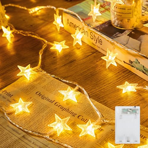 Minetom 50 LED Star String Lights, 17ft Fairy Lights Battery Operated