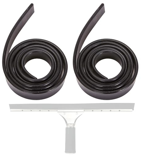 ANBOO Fensterabzieher Silikon Ersatz, 2 Stück 105cm Lippe Ersatz Wischergummi Zuschneidbar Ersatz, Abzieher Gummi Silikon Weich Fensterwischer Kann Geschnitten Werden Soft Ersatzgummi für Fenster