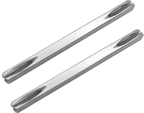 Silkwish 2 perni quadrati 8 mm x 120 mm – perno quadrato in acciaio per finestra e maniglia – per maniglia della porta, set di manopole, serratura per porta di casa, colore argento