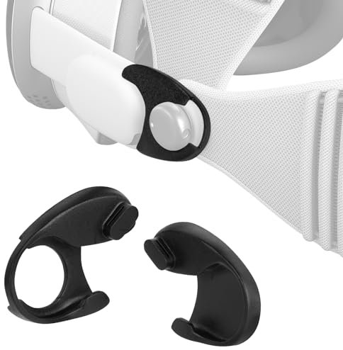 Geekria VR Headset Dual Band Adapter Compatible with Apple Vision Pro, Head Strap Top Knit Adapter, Reduces Facial Stress, Comfort Top Strap Attachment (Black)