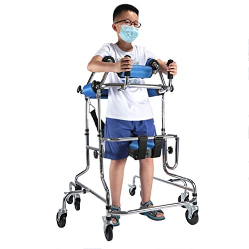 ZHAOSJ Reha-Rollator für Kinder, mit gepolstertem Sitz für Kinder und Jugendliche mit besonderen Bedürfnissen – langlebig, höhenverstellbar