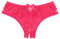 ohyeahlady Perizoma Donna Pizzo Taglie Forti String Tanga Hot Mutande Brasiliana Curvy Morbide Biancheria Intima Bikini Intimo Traspirante Panties Slip Thongs Bassa Underwear con Fiocco Rosa,M