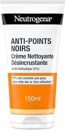 Neutrogena | Crème Nettoyante Désincrustante Anti-Points Noirs (tube de 150 ml) – Nettoyant pour le visage à l'acide salicylique (2%)