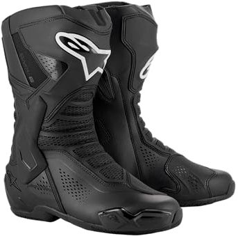 Alpinestars Stivali da moto SMX-6 v3 ventilati, ventilazione avanzata, presa superiore, design durevole, comfort ad alte prestazioni, nero, 43 EU