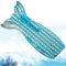 ACTOYS Flotadores Inflables de Cola de Sirena, Colchón Inflable para Piscina para Adultos, Hamaca Flotante Piscina, Colchoneta Piscina para Piscina Playa Fiesta Verano Parque Acuático (Azul)