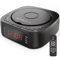 KUEPHOM CD-Player-Wecker mit Fernbedienung: CD/MP3, Bluetooth, FM-Radio mit Lautsprechern, USB-Ladegerät und dimmbarem Display für Schlafzimmer, Dual-Alarm mit optionalem Ton, geeignet für schwere