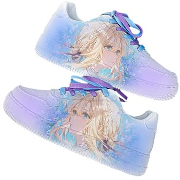 Violet Evergarden - Zapatillas de deporte de caña alta para monopatín, informales, con estampado de anime, Ytpe 2, 4 UK Men/ 4.5 UK Women Narrow