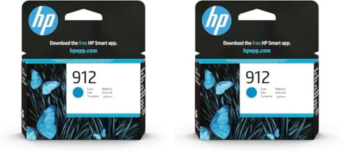 HP 912 (3YL77AE) Blau Original Druckerpatrone OfficeJet Pro 8010, 8012, 8014, 8015, OfficeJet Pro 8020, 8022, 8023, 8024, 8025, Cyan (Packung mit 2)