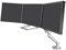 Ergotron HX Triple Monitor Bow Kit - Mounting component (handle, 3 pivots, hinge) for 3 monitors - white - screen size: up to 24