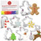 Ann Clark Ausstechformen Weihnachten 7-Stück Schneeflocke, Stern, Weihnachtsbaum, Lebkuchenmann, Engel, Springender Rentier