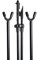 4 STABLE STICKS - Modelo Montería-Bastón para Montería, Acecho Y Tiro De Largo Alcance-Estabilidad Óptima-Desmontable/Ajustable-para Disparos De Pie, De Rodillas Y Sentado-Ultraligero, Duradero-Negro
