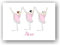 Ballerinas Ballett Tänzerinen Bild Kunstdruck Tanz Poster mit Wunsch Vorname personalisiert - Kinderzimmer Deko Wandbild Rosa - Geschenkidee für Mädchen