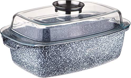 Edenberg EB-8007 Keramik-Granit- Bräter 5,5 l Hitzebeständig aus Aluminium, Antihaftbeschichtung. Ideal für Gas, Elektro, Halogen, Keramik und Induktionsherde