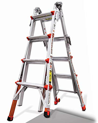 Little Giant Ladder, DEFENDERl 17 300lb Alum Articulated Extend Ladder, Height 17 ft, Capacity 300 lb, Material Aluminum, Model# 15187-882