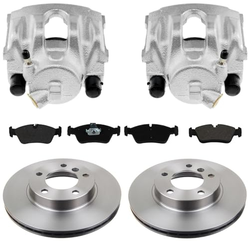 2x Bremssattel 2x Bremsscheibe 1x Bremsbelagsatz Ceramic Vorderachse für BMW3 E46 für BMW Z4 E85
