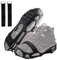 Grödel Crampones para zapatos, garras de zapatos, clavos de pavimento, tracción para botas de montaña, hielo, escalada, montañismo, pesca, trekking, invierno, exterior (24 puntas, XL)