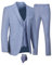 Furuyal Herren-Anzüge, 3-teilig, schmale Passform, Anzug-Set, zwei Knöpfe, Hochzeit, Business, Smoking, solide Blazer, Jacke, Weste, Hose mit Krawatte, Lavendel, XS