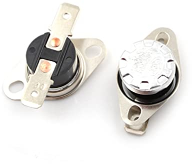 5 Stück KSD301 Thermostat 40°C/60°C/85°C/95°C/105°C Normalerweise Geöffnet/Geschlossen Temperaturschalter mit Schnappscheibe für Mikrowelle, Backofen, Kaffeemaschine 250V 10A(60℃/140℉)