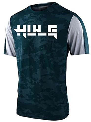 Herren Mountainbike MTB Top Kurzarm Atmungsaktiv Bequem Weich Feuchtigkeitstransport Radtrikot?Kurzarmtrikot Für MTB Rennrad/Multisport/Fitness (style-12,L)