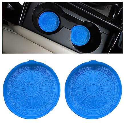 JNNJ Silikon Auto Tasse Halter - Anti-Rutsch Untersetzer, Universal Getrnkehalter, Auto Zubehr - 2 Stcke, Fr alle Fahrzeuge (Blau)