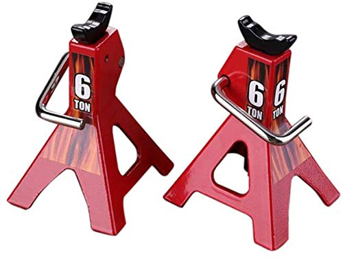 Beifenl 6 Ton Simulated Jack Metal Mini Jack Stands Decoration Repairing Tool for 1/10 RC Crawler Car TRX4 Axial SCX10 CC01 D90 D110
