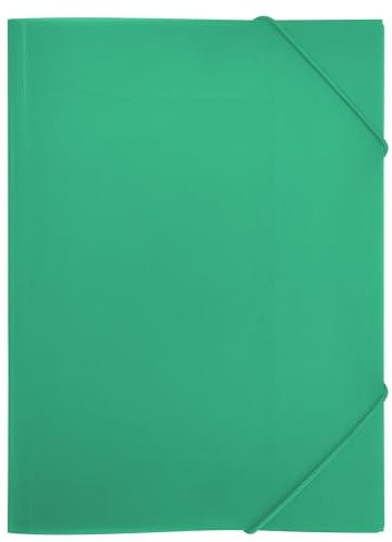 RAYLU PAPER - Carpeta con gomas elásticas y solapas Tamaño A4, carpetas de almacenamiento para documentos, oficina y escuela, Hechas con polipropileno 100% reciclable (A4, Verde)