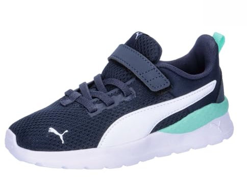 PUMA Jungen Unisex Kinder Anzarun Lite AC Inf Sneaker, Club Navy White-Mint, 22 EU