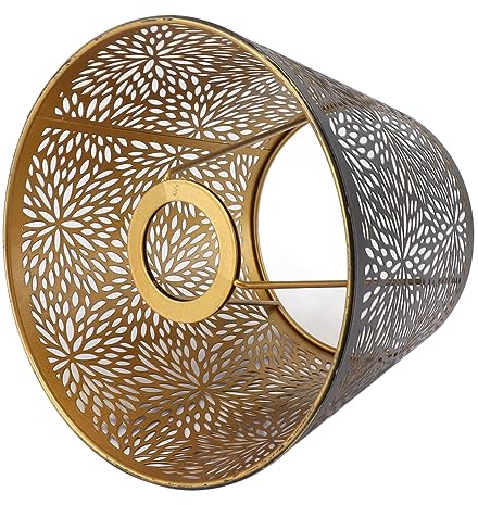 Abat-jour en Métal E26 E27, Design Forestier, pour Lampe de Table, Suspension au Sol, Processus de Gravure en Métal, Grand Abat-jour